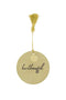 Zusss Metalen Hanger - Rond - Kerstknuffel - Goud