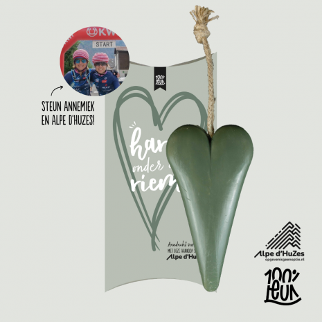 100% Leuk- Cadeaudoos gevuld met zeep- Hart onder de riem