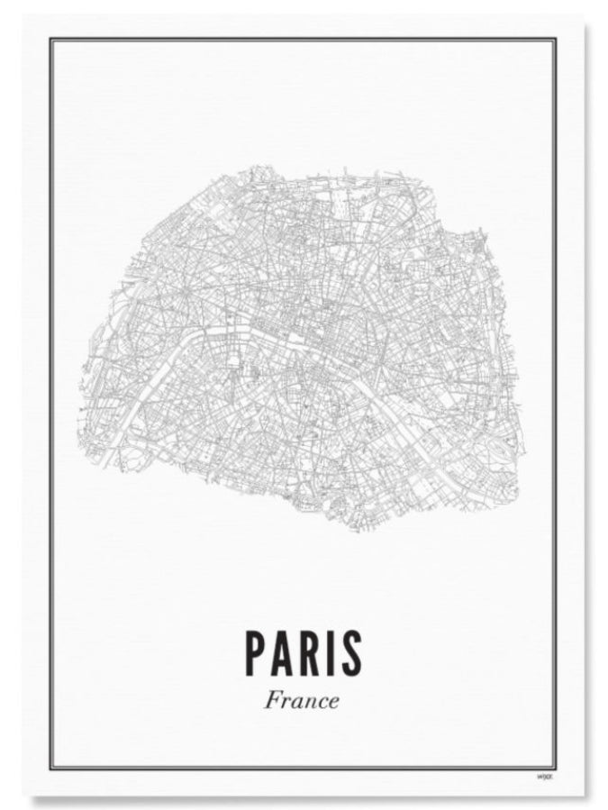 Wijck Poster - Paris Stad - 21x30cm