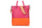 Hippe schoudertas - roze / oranje met Strap