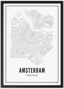 Wijck Poster - Amsterdam Stad - 21x30cm