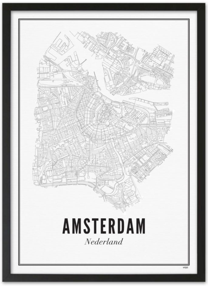 Wijck Poster - Amsterdam Stad - 21x30cm