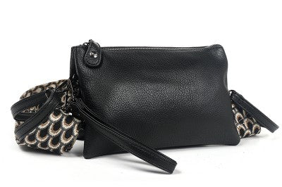 Stoer Schoudertasje met Strap - zwart