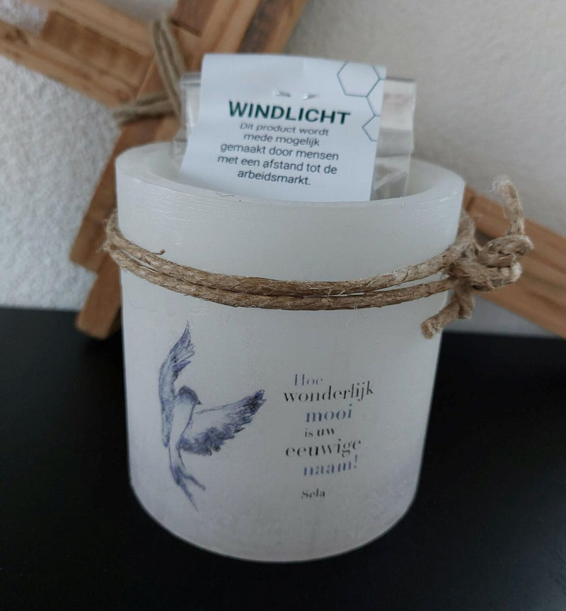 Windlicht - Hoe wonderlijk mooi - Wax Kaars