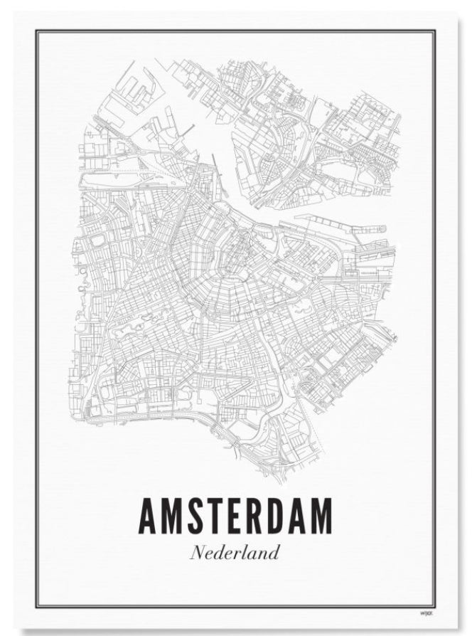 Wijck Poster - Amsterdam Stad - 21x30cm