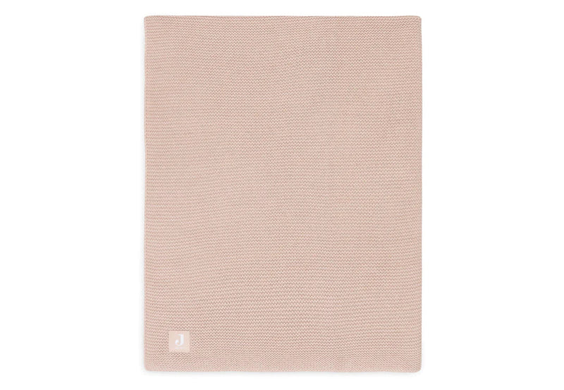 Jollein - Deken Wieg 75 x 100 Basic Knit - Wild Rose/Fleece