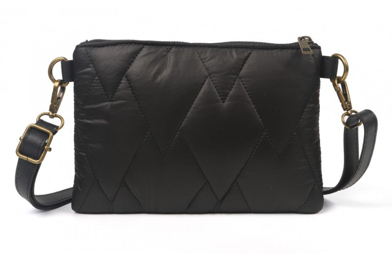 Gewatteerd Schoudertasje - Black