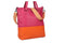 Hippe schoudertas - roze / oranje met Strap