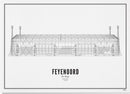 Wijck Poster - De Kuip Feyenoord - 21x30cm