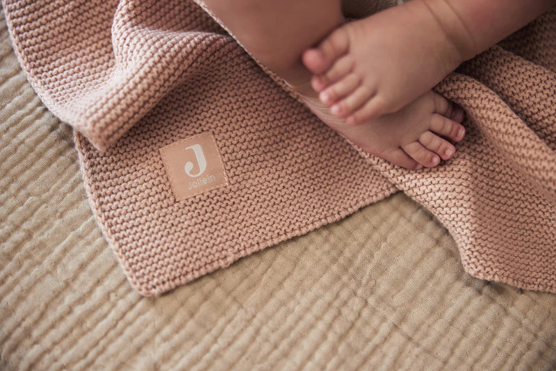 Jollein - Deken Wieg 75 x 100 Basic Knit - Wild Rose
