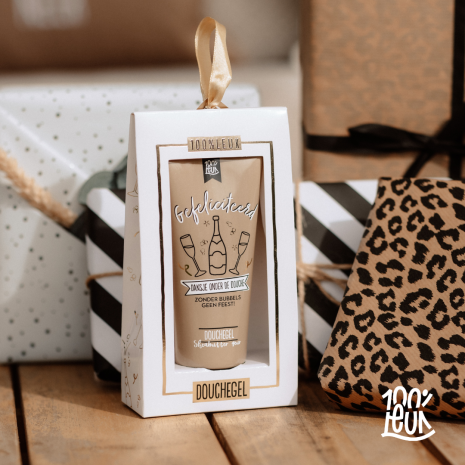 100% Leuk - douchegel in cadeauverpakking- Gefeliciteerd