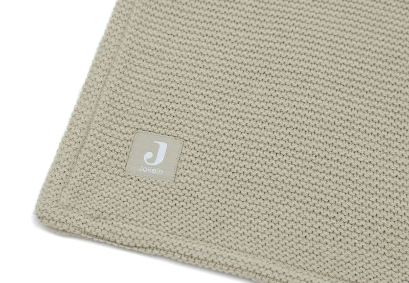 Jollein - Deken Ledikant 100 x 150 Basic Knit - Olive Green/Fleece