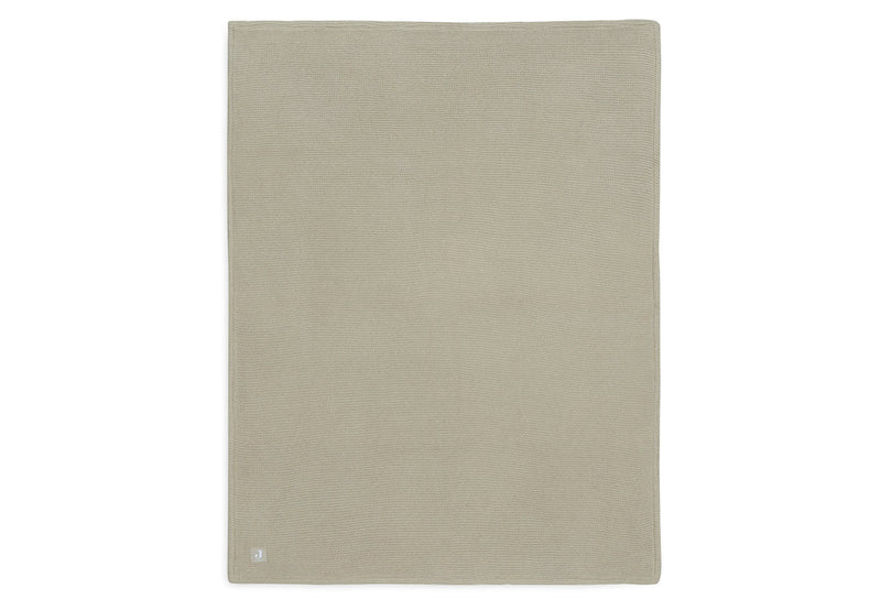 Jollein - Deken Ledikant 100 x 150 Basic Knit - Olive Green/Fleece