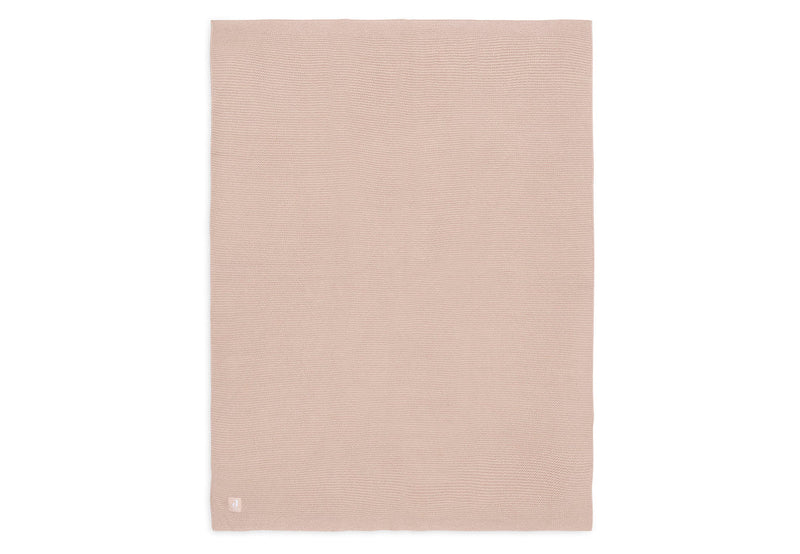 Jollein - Deken Ledikant 100 x 150 Basic Knit - Wild Rose/Fleece