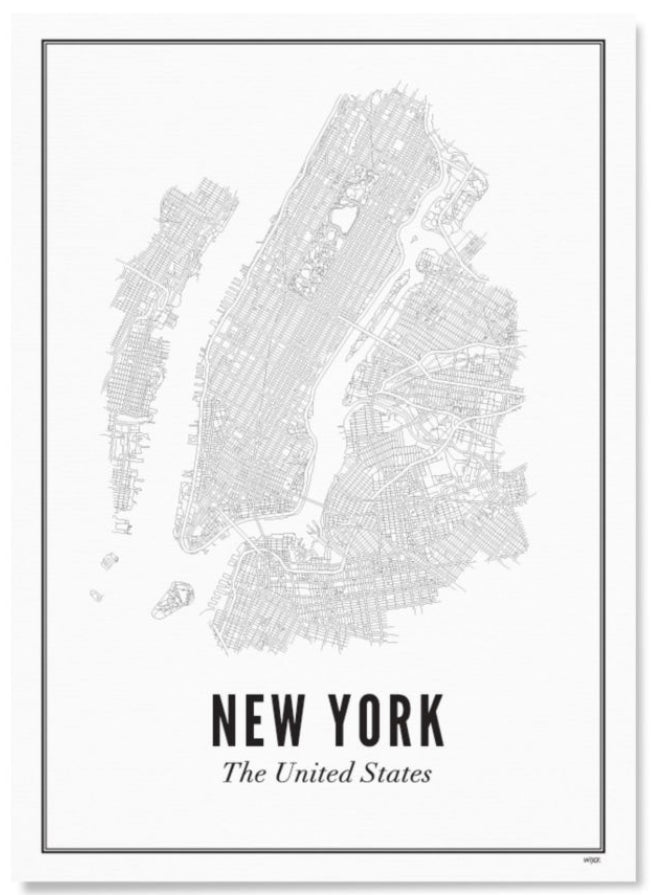 Wijck Poster - New York Stad - 21x30cm