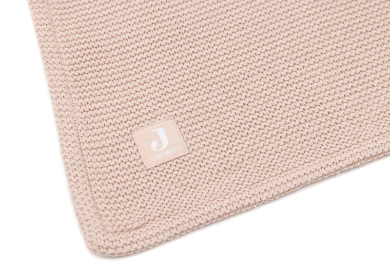 Jollein - Deken Ledikant 100 x 150 Basic Knit - Wild Rose/Fleece