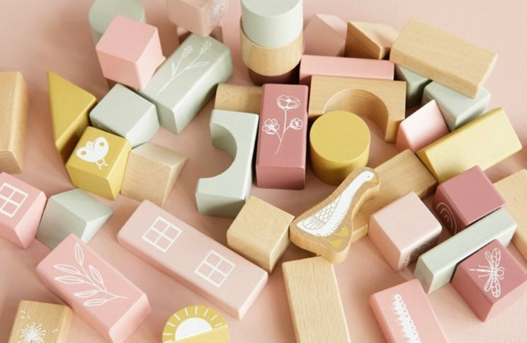 Little Dutch - Bouwblokken - Pink