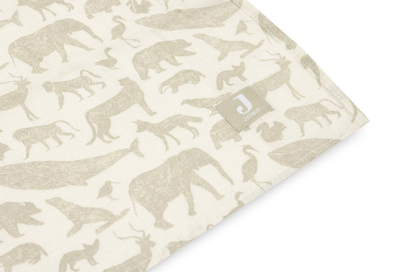 Jollein Hydrofiele Doek - Large 115x115cm - Animals (2pack)