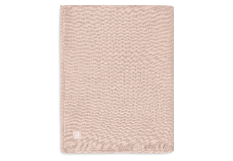 Jollein - Deken Ledikant 100 x 150 Basic Knit - Wild Rose/Fleece