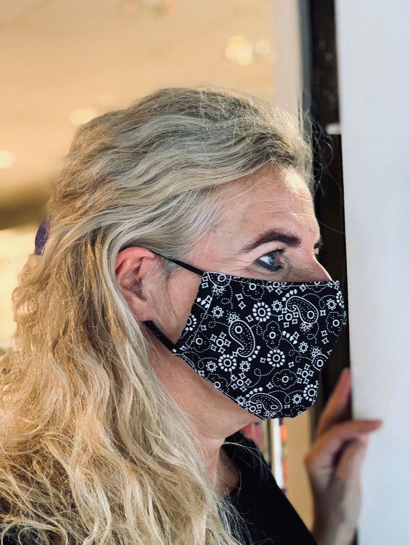 Mondmasker Print Zwart