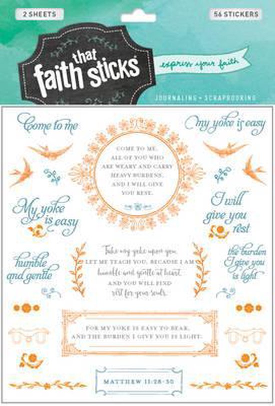 That Faith Stickers - Bible Journaling - Matthew 11:28-30