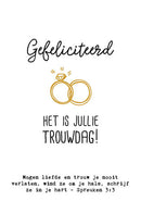 Gefeliciteerd! Het is jullie trouwdag! - Studio LUV kaarten