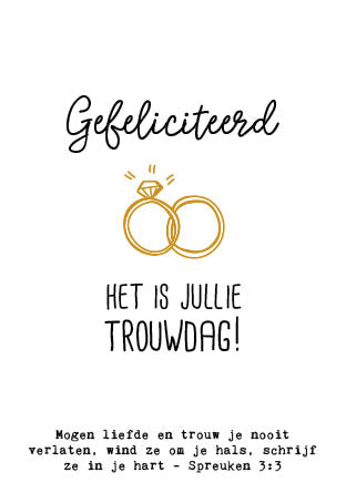 Gefeliciteerd! Het is jullie trouwdag! - Studio LUV kaarten