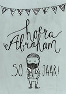 Hoera Abraham 50 jaar - Studio LUV kaarten
