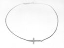 Ketting kruisje liggend met steentjes