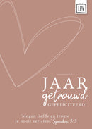 ... jaar getrouwd - 7217 - Studio LUV kaarten