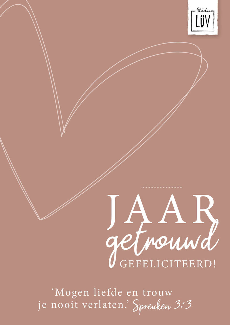 ... jaar getrouwd - 7217 - Studio LUV kaarten