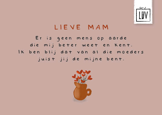 Lieve mama - Studio LUV Kaarten