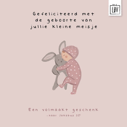 Geboorte meisje - Studio LUV Kaarten