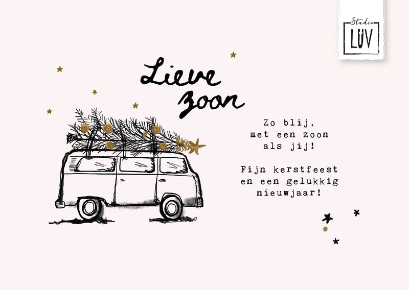 Studio LUV Kerstkaart - Lieve zoon