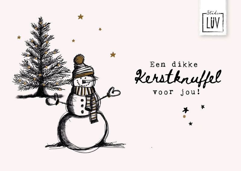 Studio LUV Kerstkaart - Kerstknuffel