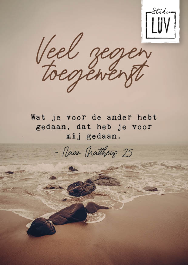 Studio LUV Kaarten - Veel zegen toegewenst