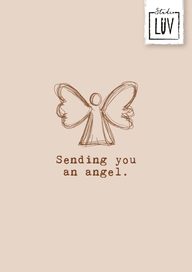 Studio LUV Kaarten- Sending you an angel