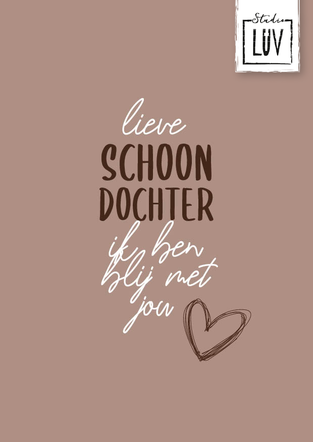 Studio LUV Kaarten - Lieve Schoondochter