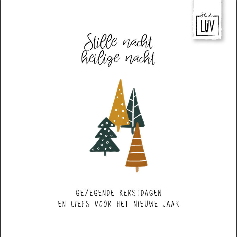 Studio LUV Kerstkaart - Stille nacht Heilige nacht