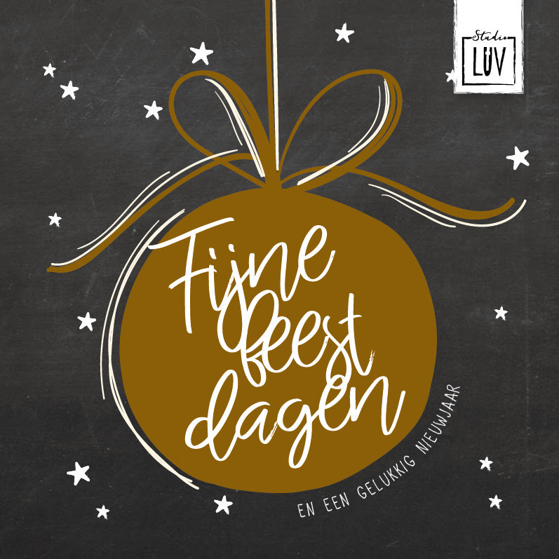 Studio LUV Kerstkaart - Fijne feestdagen