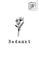 LUV Mini kaartje - Bedankt