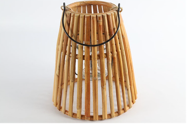 Windlicht Naturel - Bamboe - L