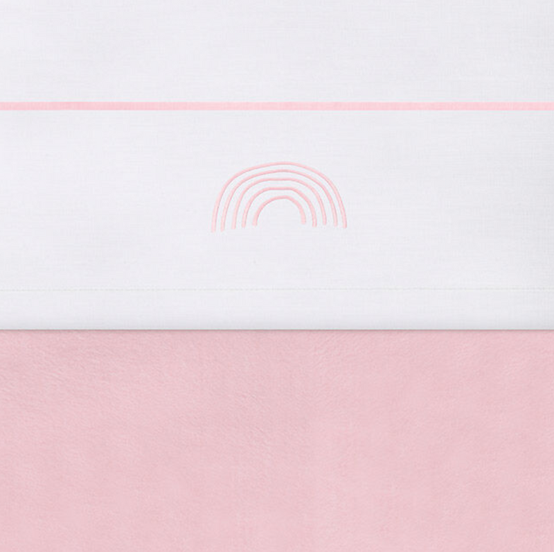 Jollein Laken Wieg 75x100cm - Rainbow - Blush Pink