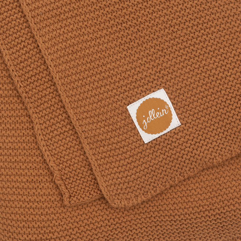 Jollein Wieg Deken 75x100cm - Basic Knit - Caramel