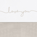 Jollein Laken Wieg 75x100cm - Love you - Nougat