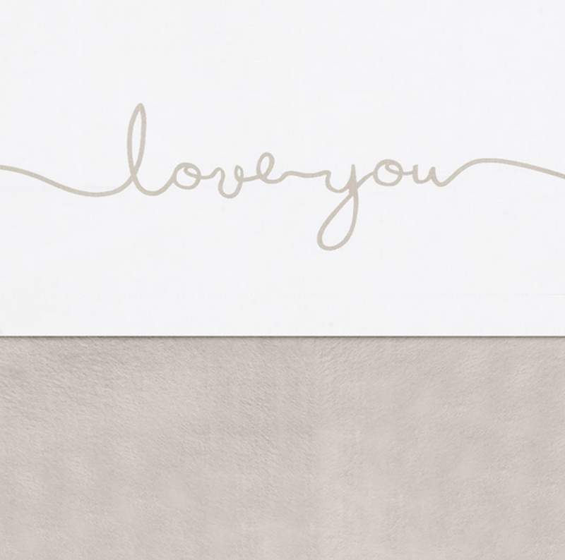 Jollein Laken Wieg 75x100cm - Love you - Nougat