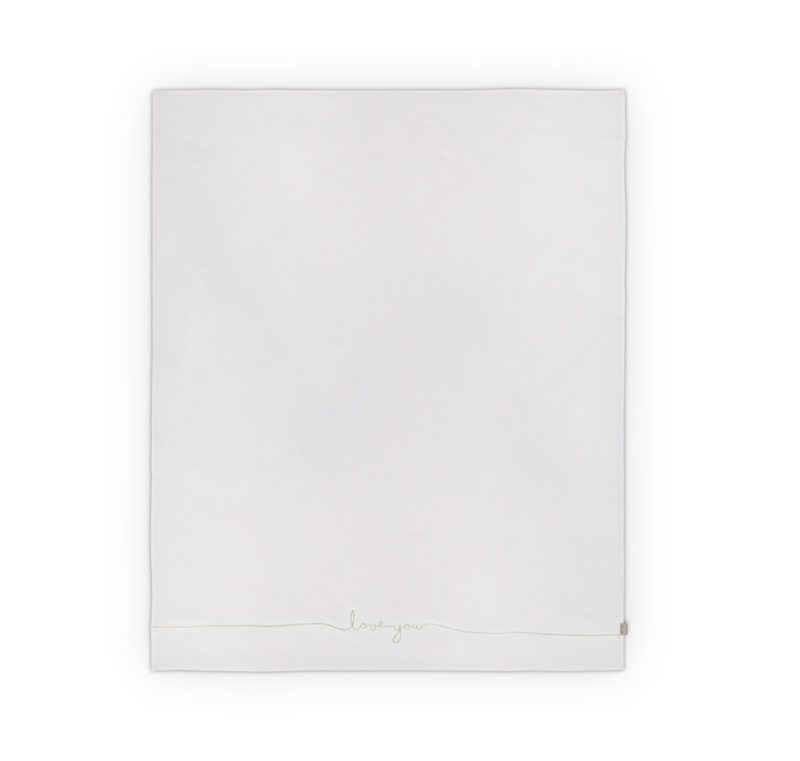 Jollein Laken Wieg 75x100cm - Love you - Nougat
