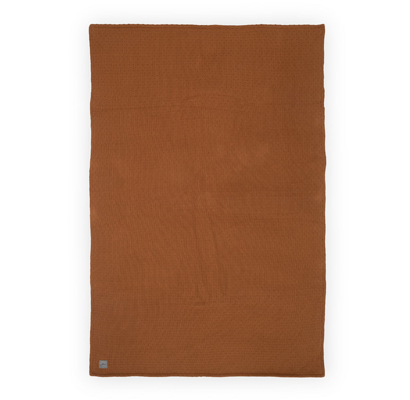 Jollein Ledikant Deken Teddy 100x150cm - Bliss Knit - Caramel
