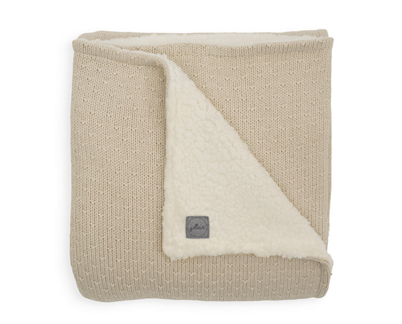 Jollein Wieg Deken Teddy 75x100cm - Bliss Knit - Nougat