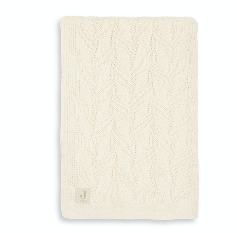 Jollein Wieg Deken 75x100cm - Spring Knit - Ivory